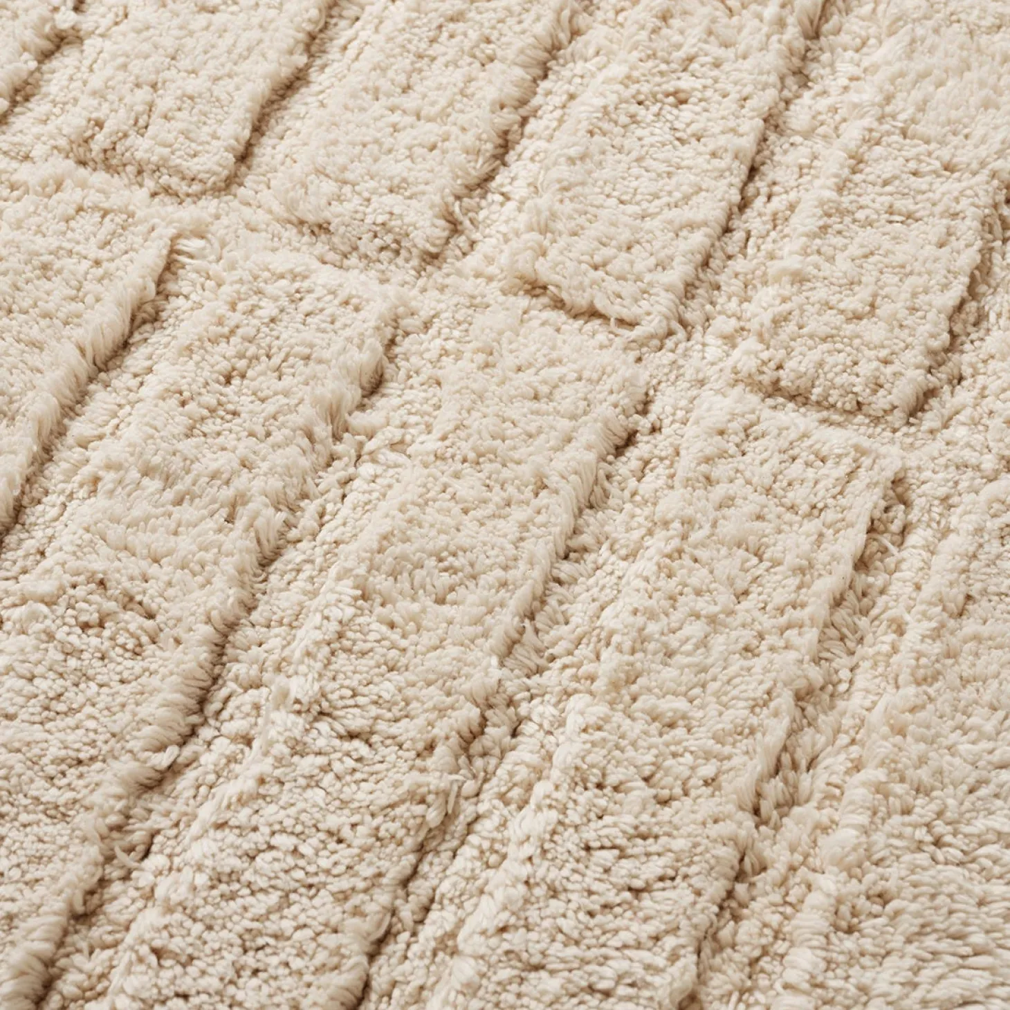 Badrumsmatta Square 50x80cm Bomull Beige