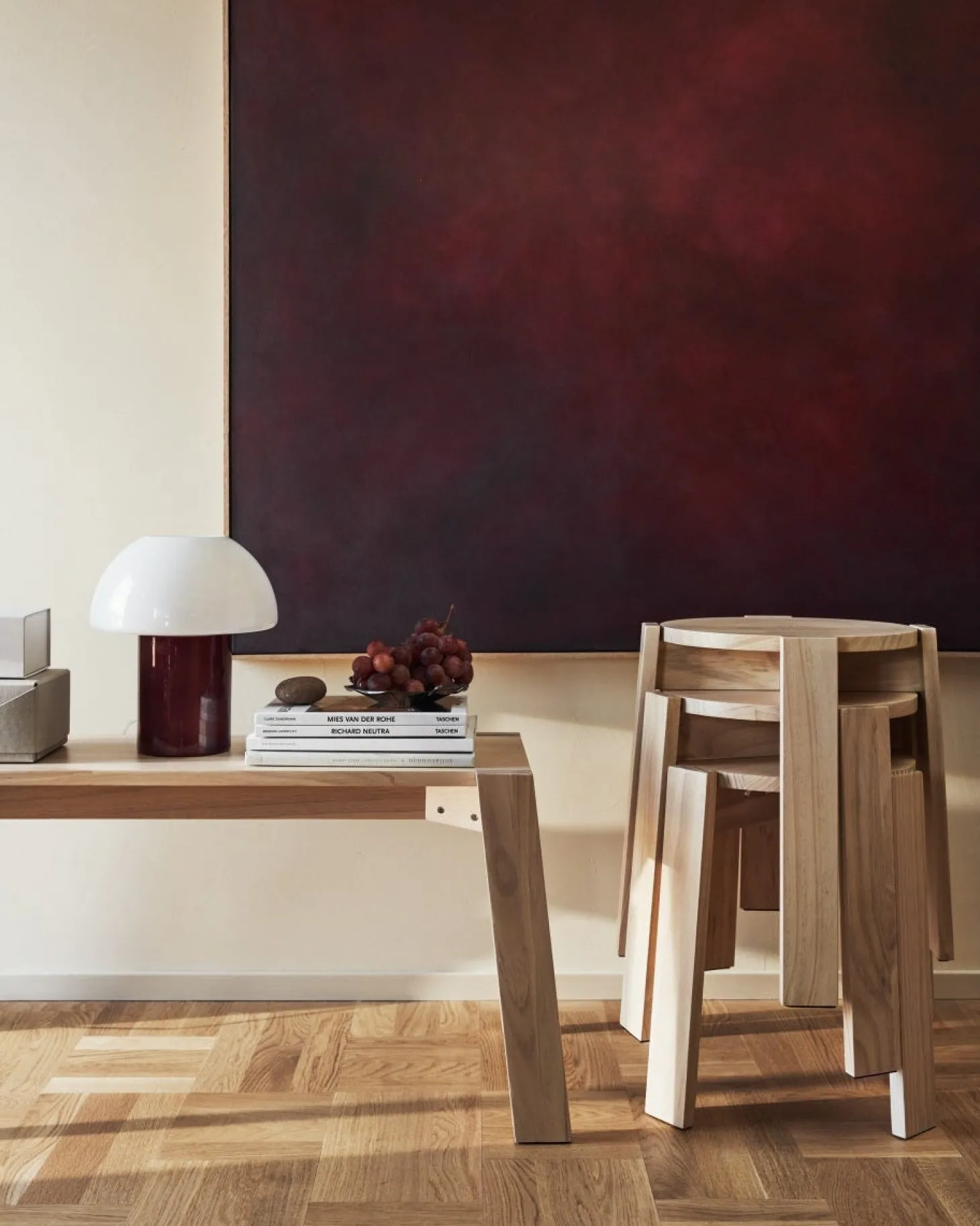 Bordslampa Alba 24x29 cm Röd