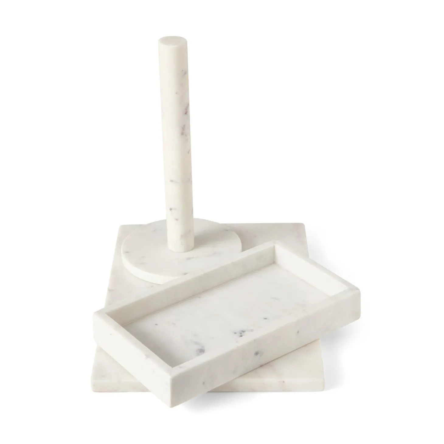 Bricka 26,5x15cm Marmor Vit