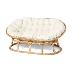 Dyna Oval Slätvävd 190x130cm Naturvit