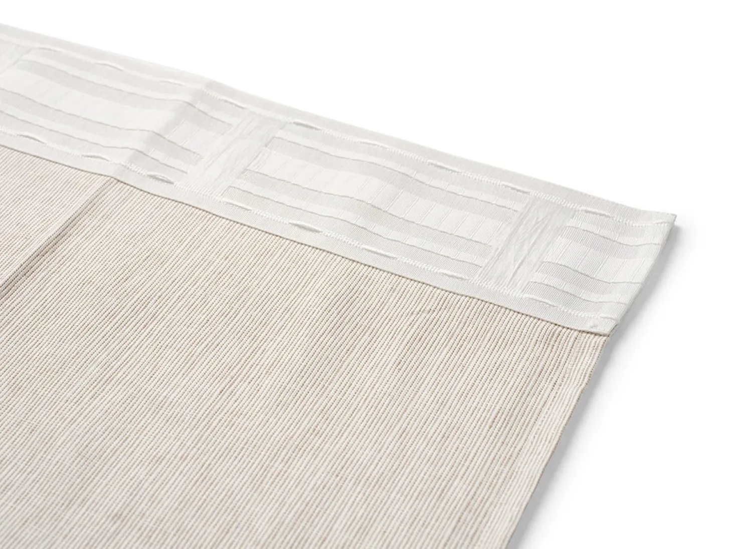 Gardin Linnemix 2-p Struktur 140x280cm Beige