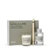 Gift Set Doftljus 70g/Diffuser 85ml Basil & Lime