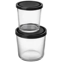 Glasburk Lock 0,8L Hög Svart
