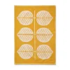 Handduk Stig Lindberg 50x70cm Bomull Gul/Vit