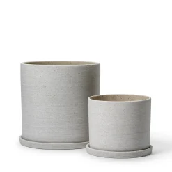 Kruka/Fat Polystone 16cm Vit