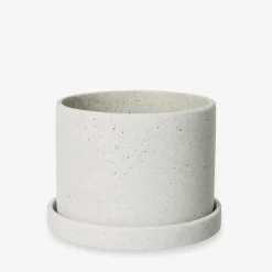 Kruka/Fat Polystone 13cm Vit