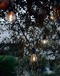 Ljusslinga 10 LED Anslutningsbar 4m Svart