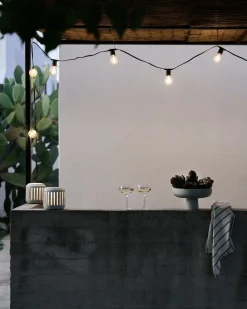 Ljusslinga 10 LED Anslutningsbar 4m Svart
