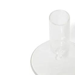 Ljusstake Glas 7,5x9,4cm Klarglas