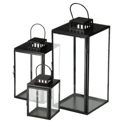 Lykta Metall 16cm Svart