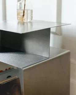 Sidobord Metall 30x45cm Rostfritt stål