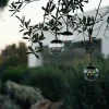 Solcellslampa Glob LED 3-p Svart