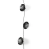 Solcellsslinga 10 LED Glob/Skärm 1,8m Svart