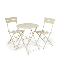 Stol Metall Fällbar Ljusbeige