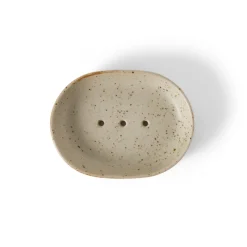 Tvålfat Ovalt 13x9,5cm Porslin Beige