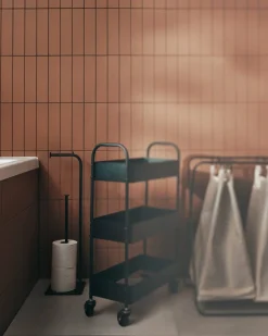 Tvättkorg Noa Metall/Kanvas 2 tvättpåsar