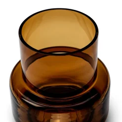Vas Glas 15x15,5cm Brun