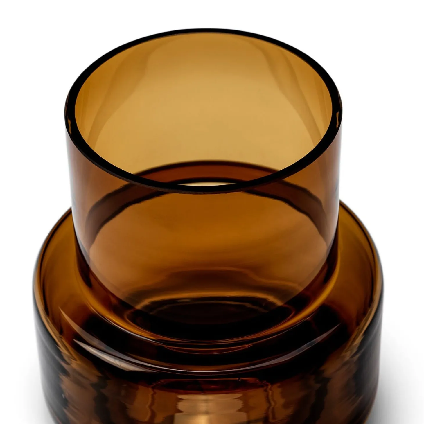 Vas Glas 15x15,5cm Brun