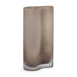 Vas Rillad 10,4x30cm Beige