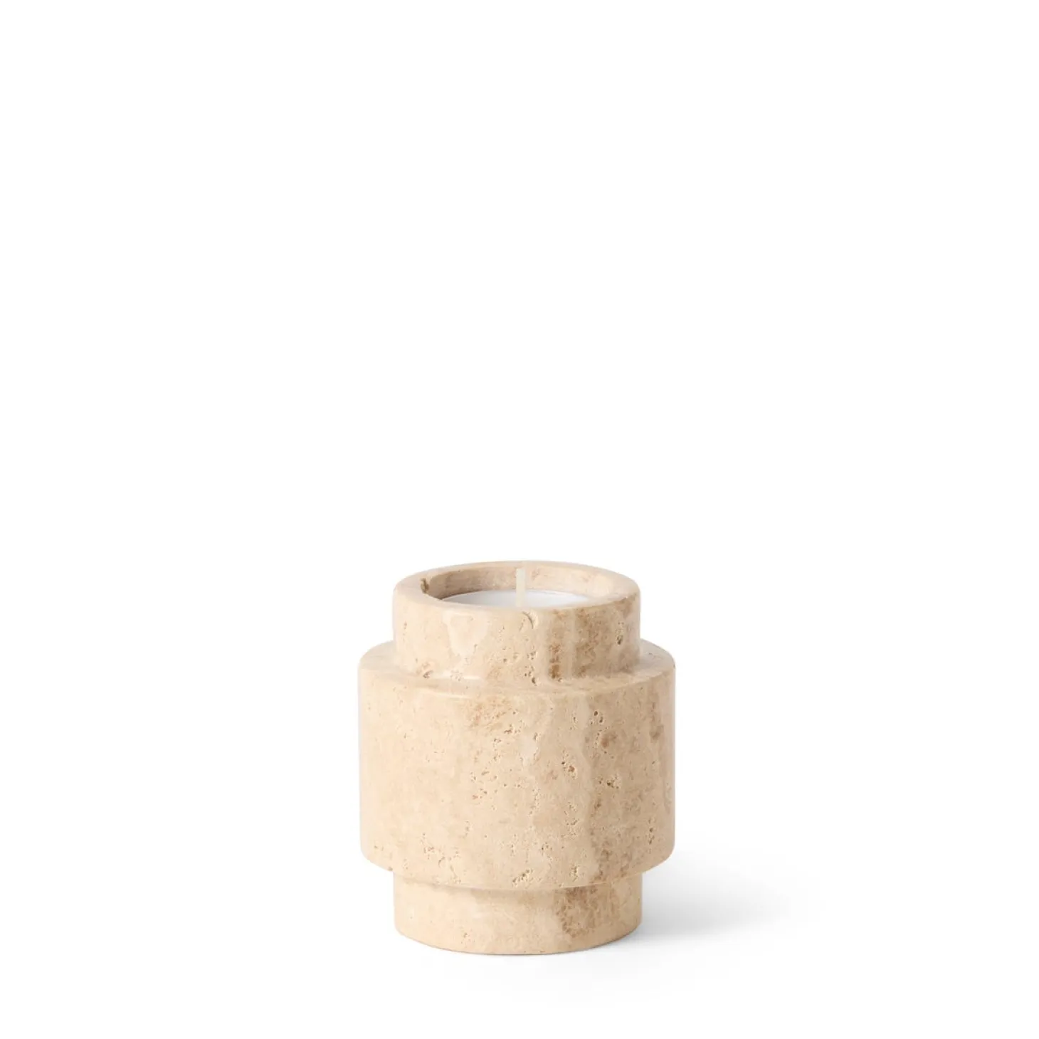 Värmeljuslykta Travertin 7x7cm